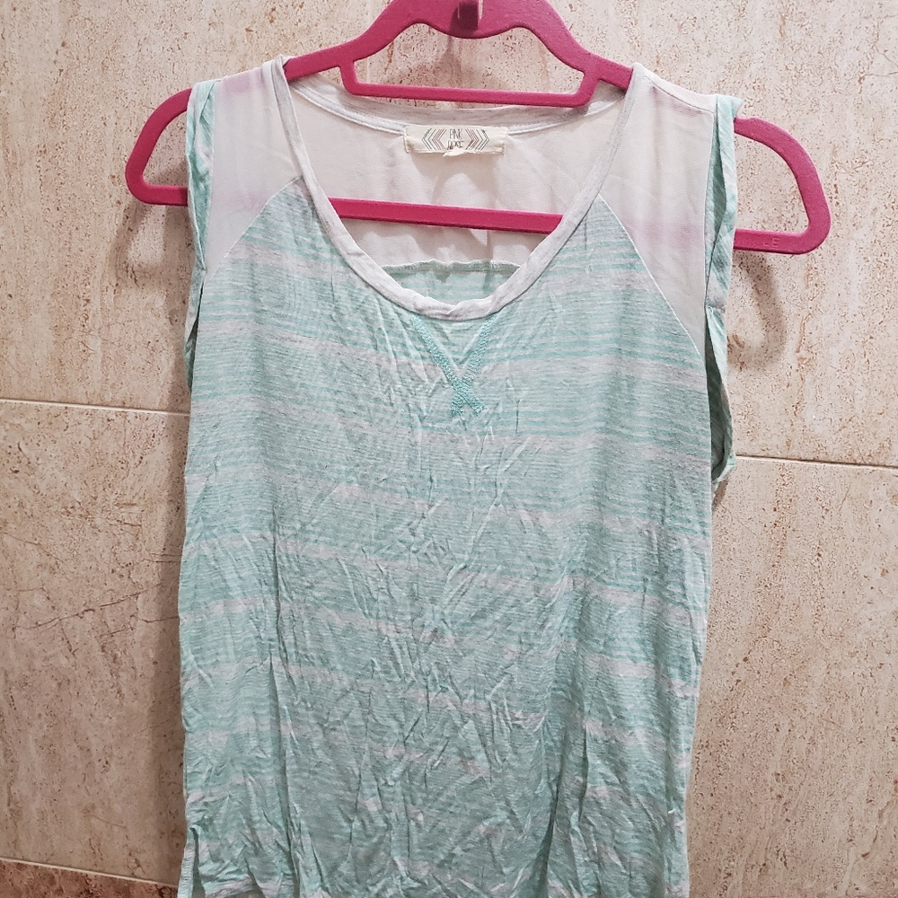 Striped sheer top tank